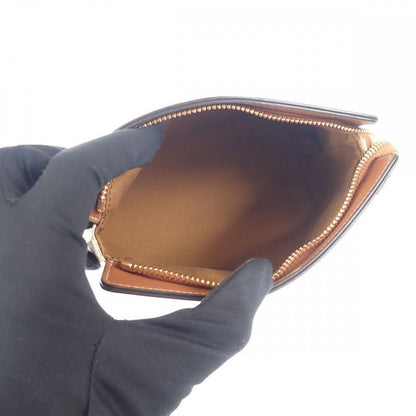 Celine Small Travel 10c762djp.01ta Pouch Polyurethane Leather White Gold