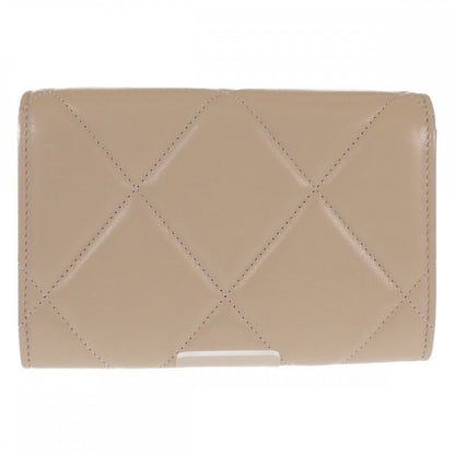 Chanel 19 Flap Wallet Ap2700_b04852_n5025 Bifold Wallet Lambskin Beige Gold