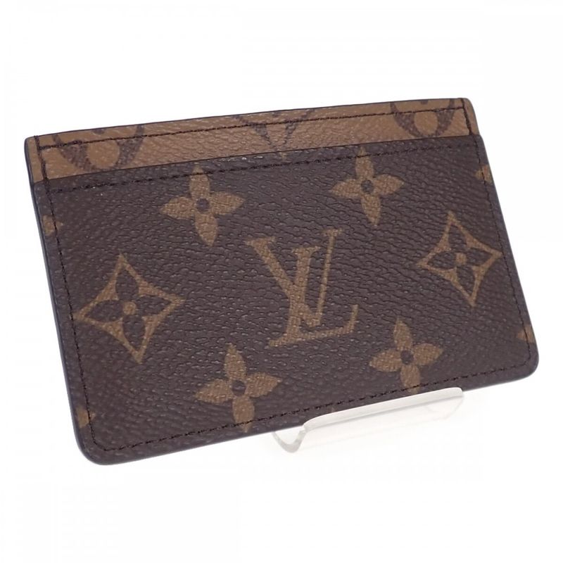 Louis Vuitton Portefeuille-saample M69161 Monogram Card Case Brown Ladies