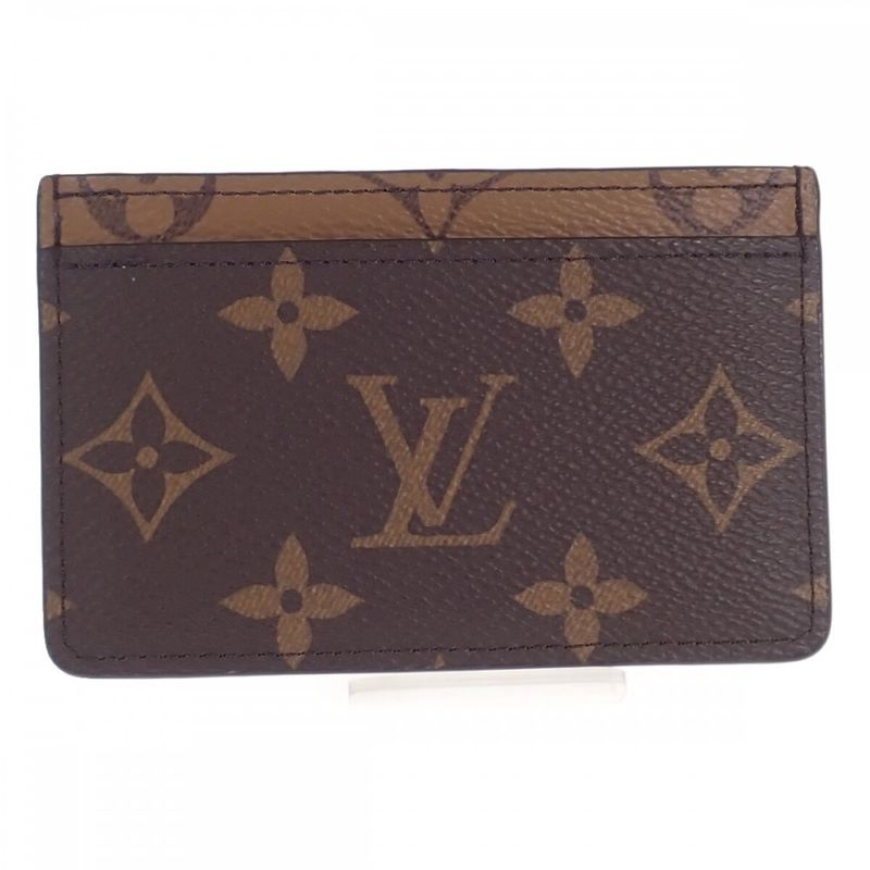 Louis Vuitton Portefeuille-saample M69161 Monogram Card Case Brown Ladies