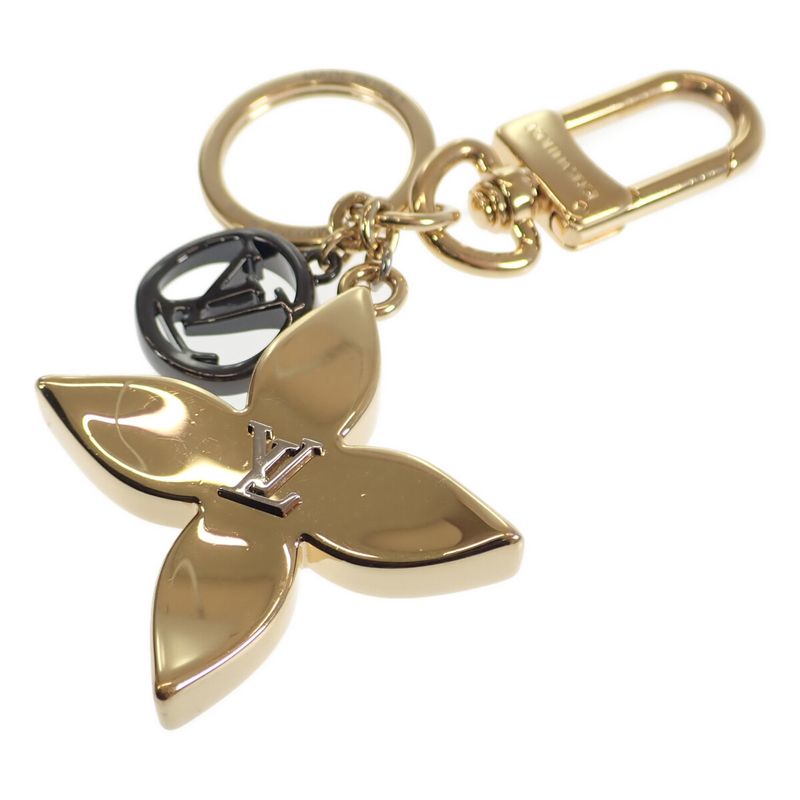 Louis Vuitton Porte Cles Blossom Dream M00355 Key Holder Gold Ladies [AB Rank