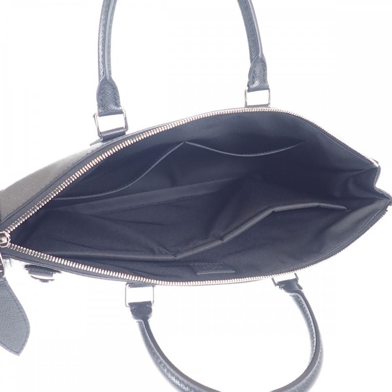 Louis Vuitton Slim Briefcase Business Bag M30810 Handbag Taiga Noir Black Mens