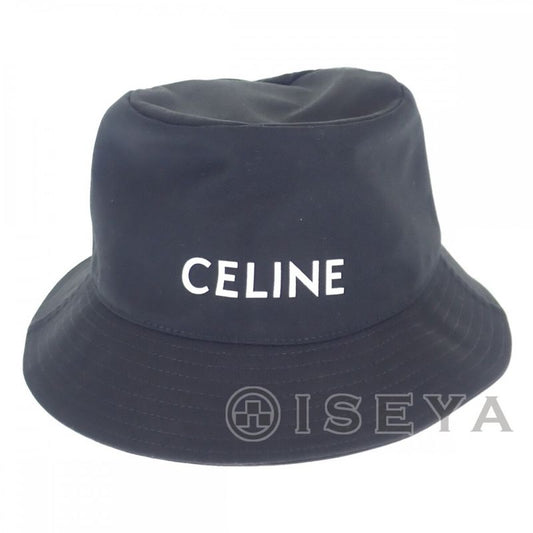 Celine Bucket M 2au5b968p.38ub Hat Gabardine Cotton Black Men's [S Rank
