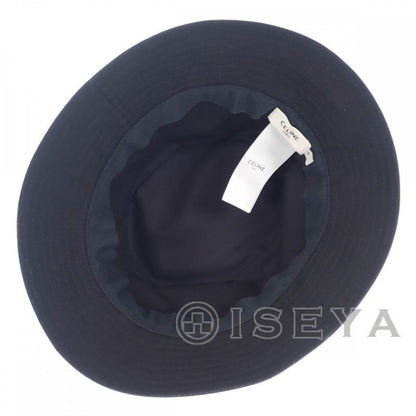 Celine Bucket M 2au5b968p.38ub Hat Gabardine Cotton Black Men's [S Rank