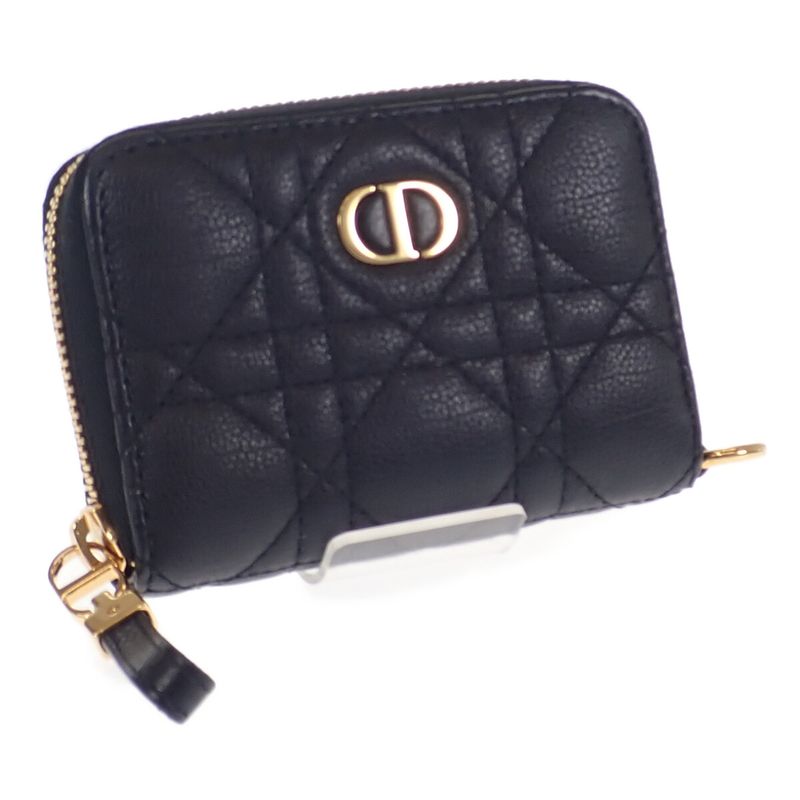Christian DIOR Detachable Card Holder S5034uwhc_m900 Card Case Calf Black Gold