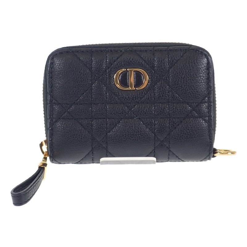 Christian DIOR Detachable Card Holder S5034uwhc_m900 Card Case Calf Black Gold