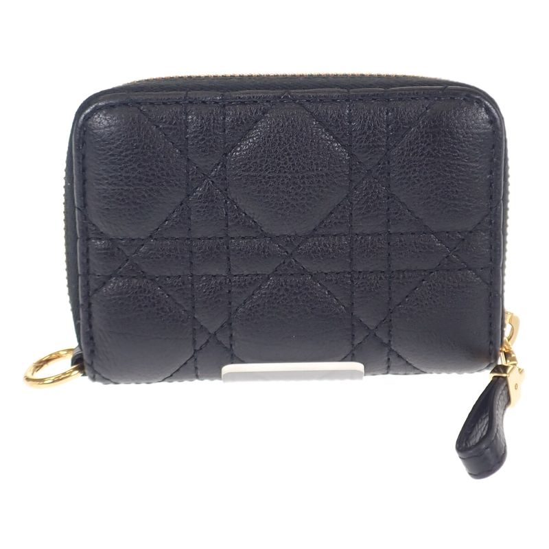 Christian DIOR Detachable Card Holder S5034uwhc_m900 Card Case Calf Black Gold