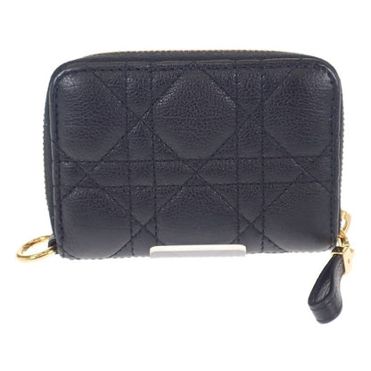 Christian DIOR Detachable Card Holder S5034uwhc_m900 Card Case Calf Black Gold