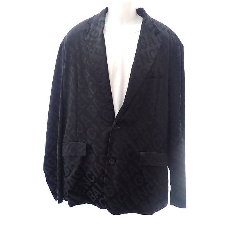 Balenciaga Fluid Jacquard L 671671_tio381_000 Tailored Jacket Polyester Rayon