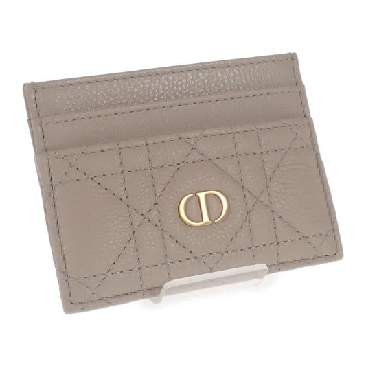Christian DIOR Card Holder DIOR CARO S5130uwhc_m116 Card Case Calf Beige Gold
