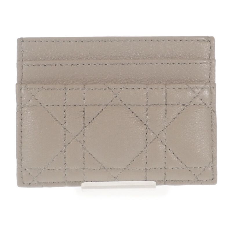Christian DIOR Card Holder DIOR CARO S5130uwhc_m116 Card Case Calf Beige Gold