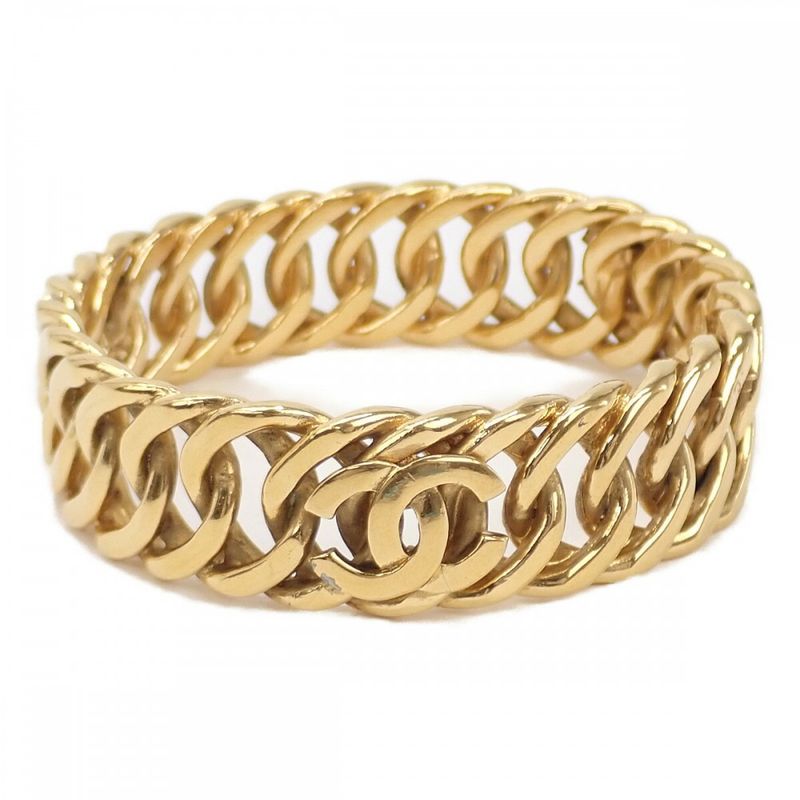 Chanel Coco Mark Bangle GP Gold Ladies [AB Rank]