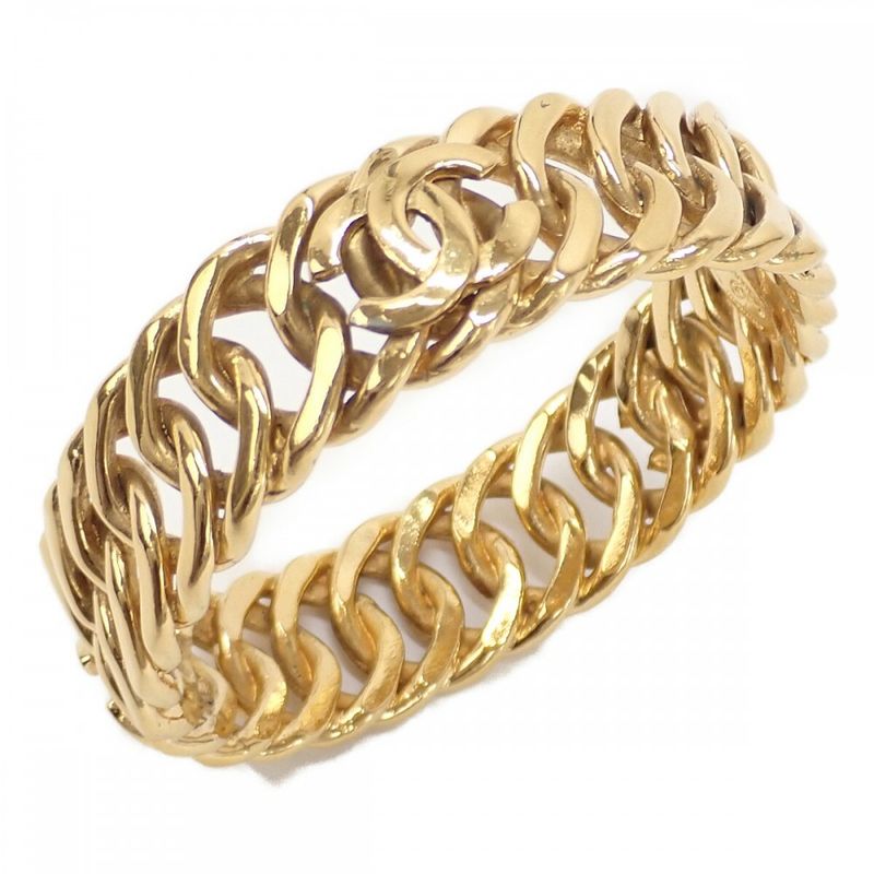 Chanel Coco Mark Bangle GP Gold Ladies [AB Rank]