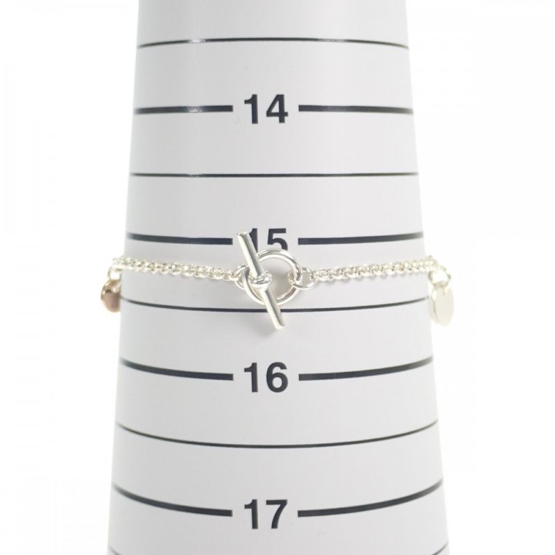 Hermes Ex Libris Breath PM H120440b_00sh Bracelet 18K Pink Gold Silver Ag1000