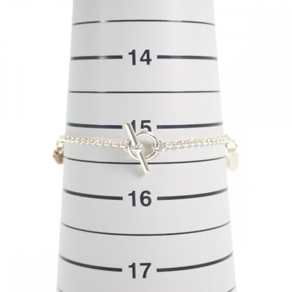 Hermes Ex Libris Breath PM H120440b_00sh Bracelet 18K Pink Gold Silver Ag1000
