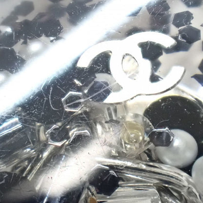 Chanel Coco Mark Cadenna 14K A88942 Earrings Metal Silver Ladies [AB Rank