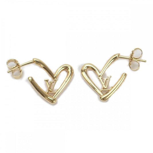 Louis Vuitton Bookle Dreille Heart Foreign Love GM M00464 Earrings GP Gold