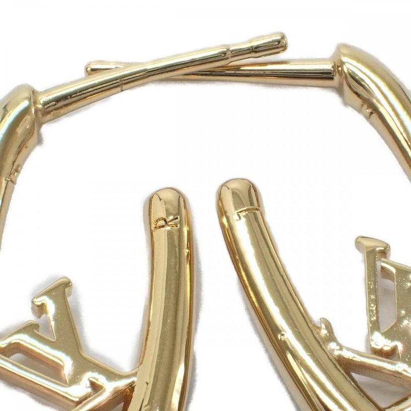 Louis Vuitton Bookle Dreille Heart Foreign Love GM M00464 Earrings GP Gold