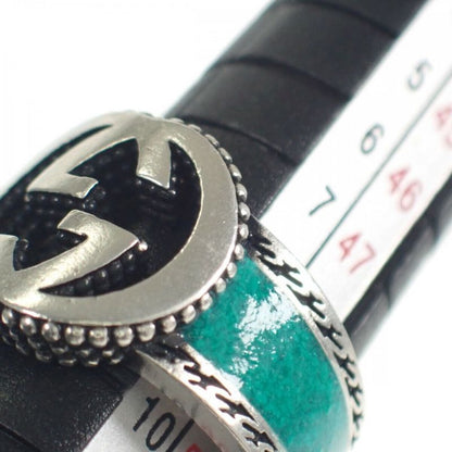 [AB Rank] Gucci Interlocking G 645572_j8410_8136 Ring Silver 925 Turquoise