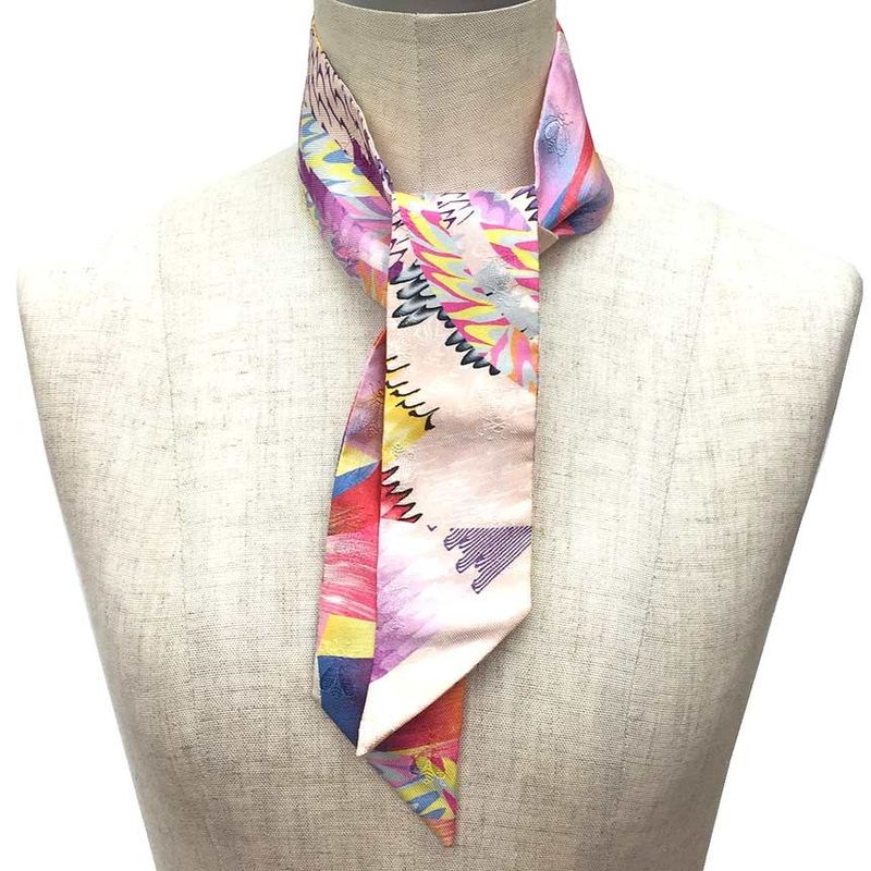 Hermes Twilly 2022 Limited Edition Kyoto Marble Tie Scarf Aq11757