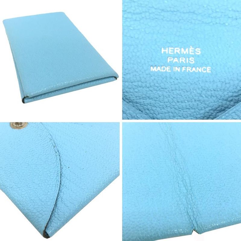 Hermes Calvi Verso Hermes Leather Card Case Business Card