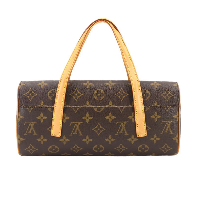 Louis Vuitton Monogram Sonatine Hand Bag Brown Gold Hardware