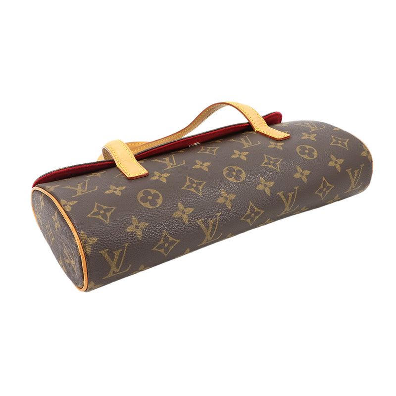 Louis Vuitton Monogram Sonatine Hand Bag Brown Gold Hardware