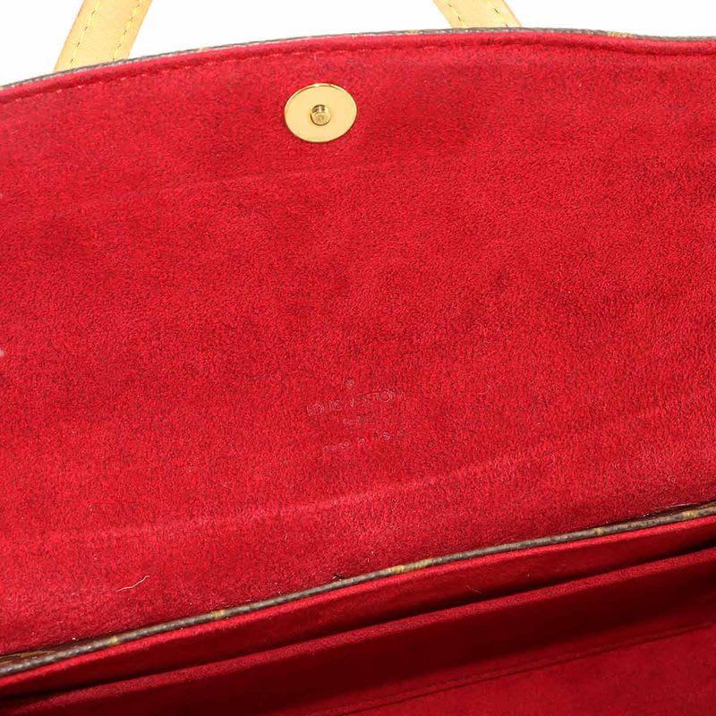 Louis Vuitton Monogram Sonatine Hand Bag Brown Gold Hardware