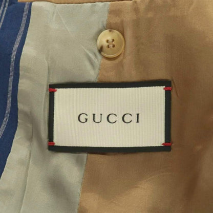 Gucci Suit Set-up Top And Bottom Tailored Jacket Single Pants Slacks Striped