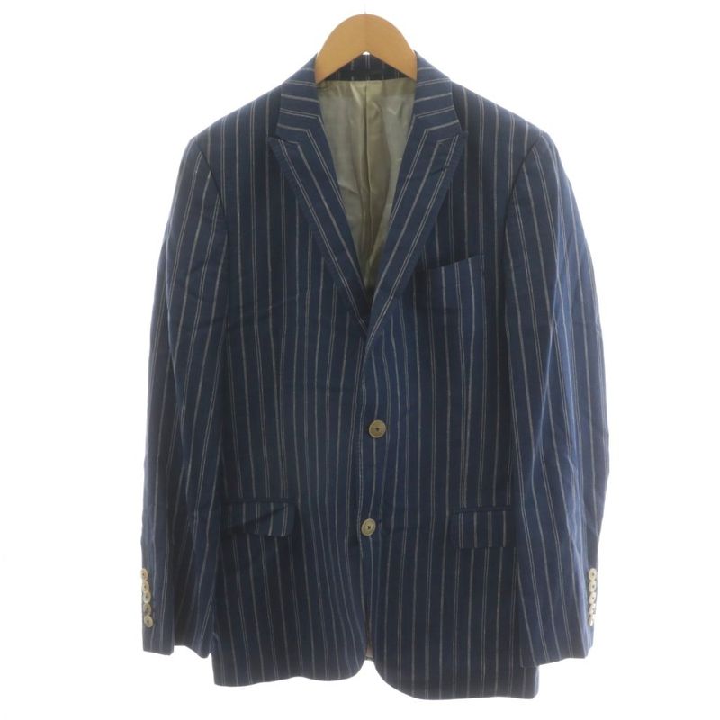 Gucci Suit Set-up Top And Bottom Tailored Jacket Single Pants Slacks Striped