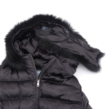 Prada 2022item 29e364 R202 Goose Feather Down Sheepskin Fur Removable Hooded