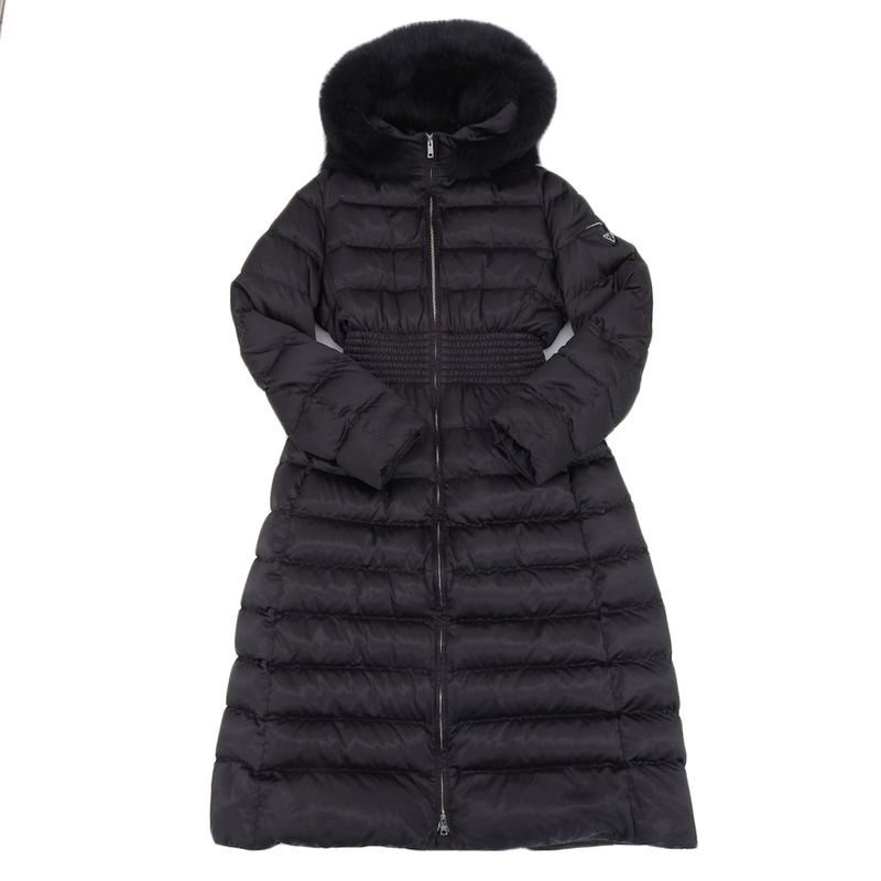 Prada 2022item 29e364 R202 Goose Feather Down Sheepskin Fur Removable Hooded