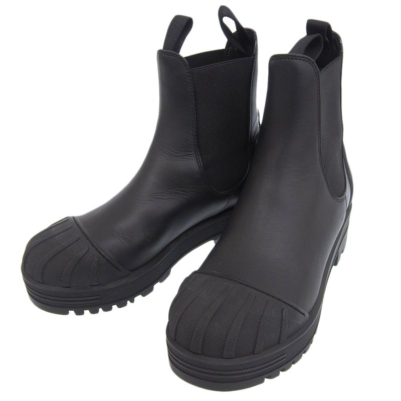 Christian DIOR Current Saleitem Iron Short Boots Side Gore Chelsea Rubber And