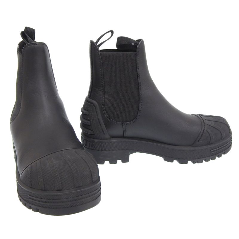 Christian DIOR Current Saleitem Iron Short Boots Side Gore Chelsea Rubber And