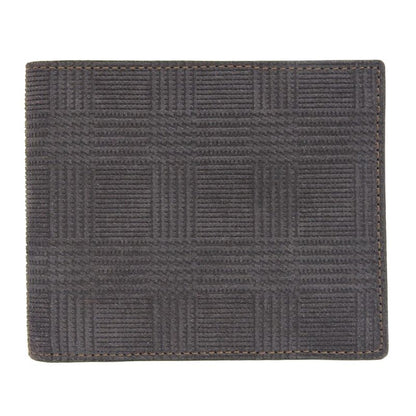 Unused With Box Cartier 2012 Item L3001156 Glen Check Suede Leather 8cc Wallet