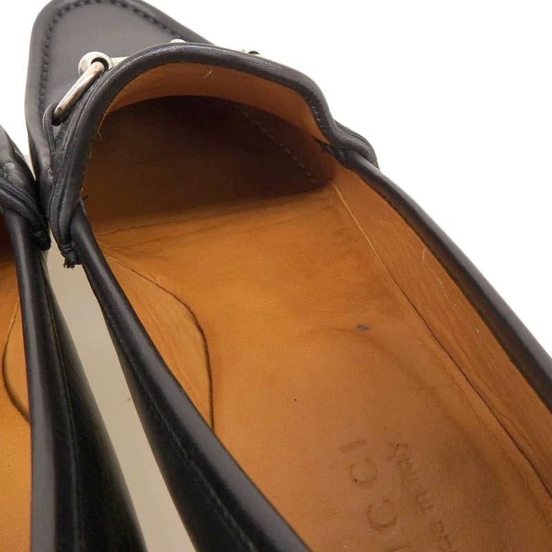 Boxed Ultra Gucci 157440 Sherry Line Horsebit Leather Loafers Dress Shoes 42.5