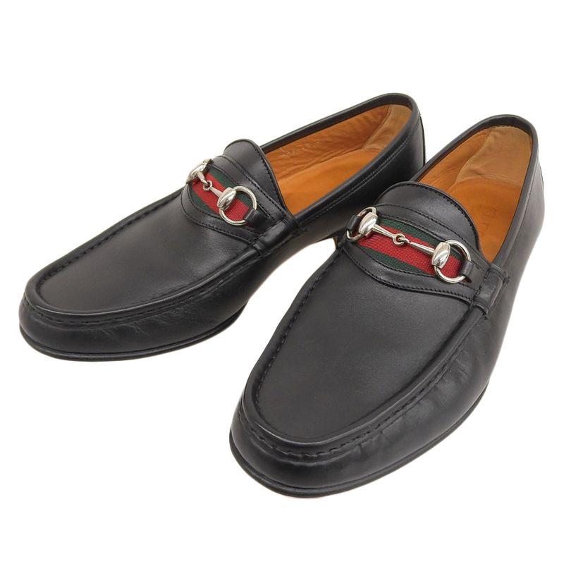 Boxed Ultra Gucci 157440 Sherry Line Horsebit Leather Loafers Dress Shoes 42.5