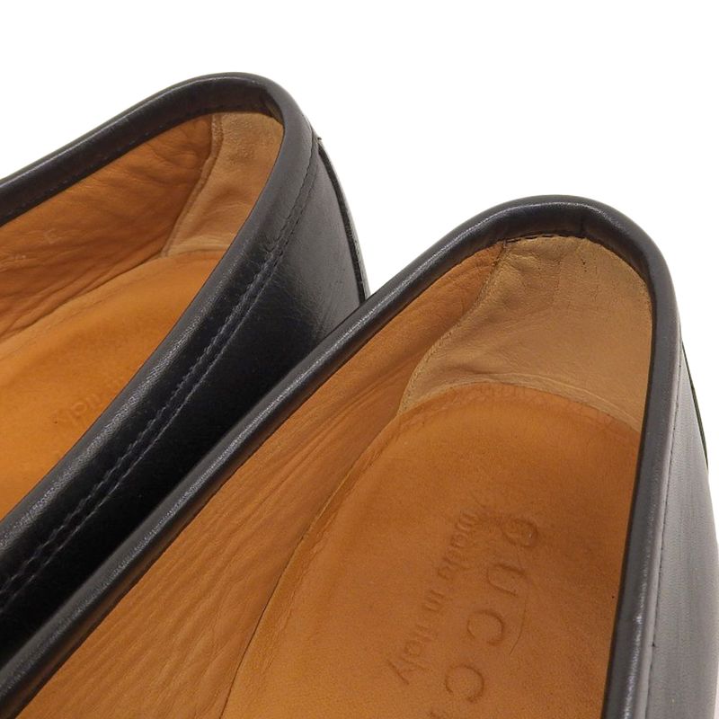 Boxed Ultra Gucci 157440 Sherry Line Horsebit Leather Loafers Dress Shoes 42.5