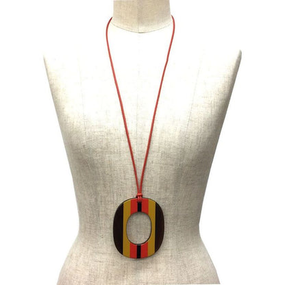 Hermes Lo Cabas Le Pendant Necklace Isme GM Isthme GM Buffalo Horn Lacquer