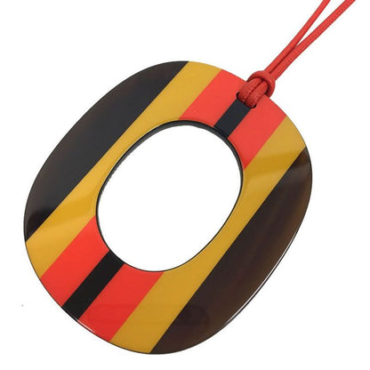 Hermes Lo Cabas Le Pendant Necklace Isme GM Isthme GM Buffalo Horn Lacquer