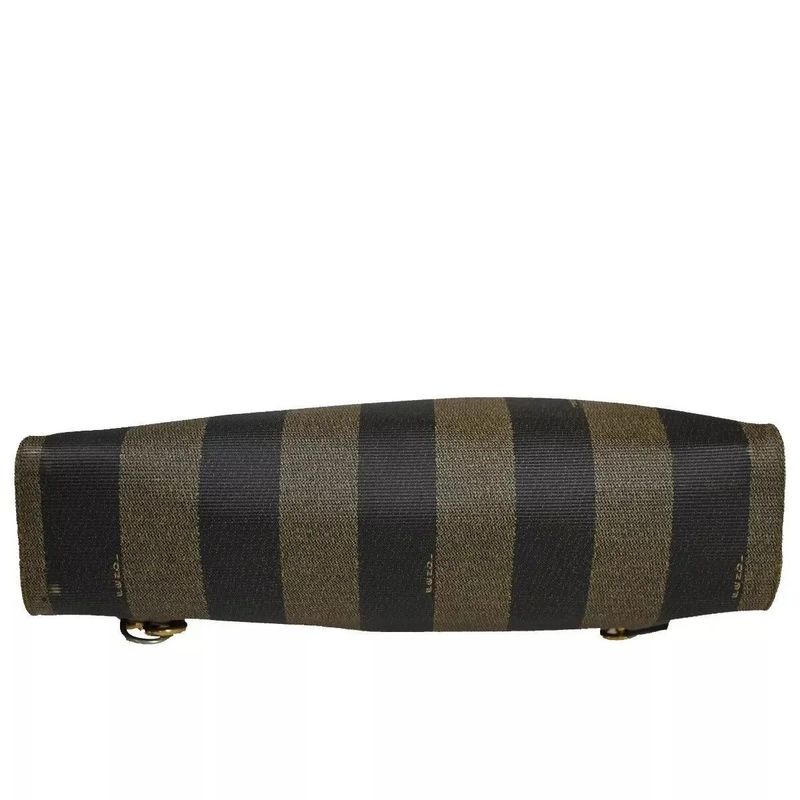 Fendi Tote Bag Pecan 2way Backpack Pvcleather Black Khaki 87bs016