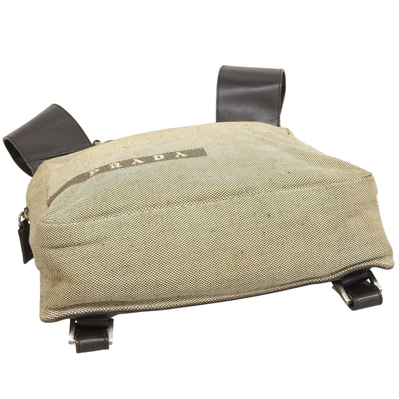 Prada 90's Vintage 1999ss Collection Box Calf Leather Canvas Backpack Bag Ultra