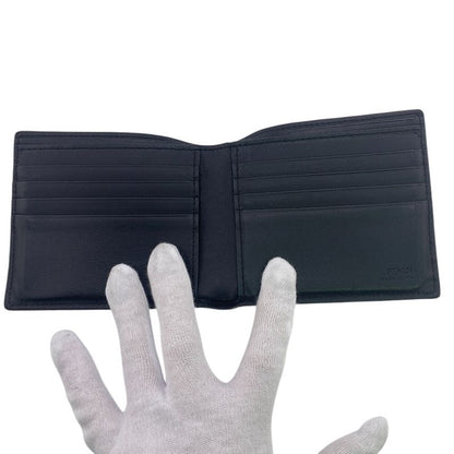 Fendi 7m0169 Studded FF Logo Fold Wallet Branded Coin Purse Bill Brown Ladies