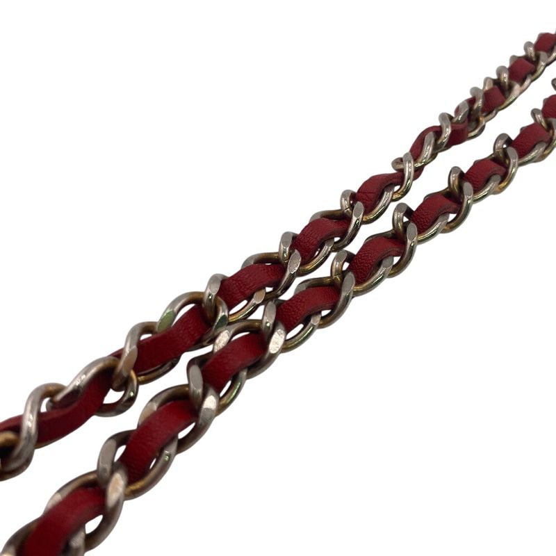 Chanel Chain Belt 1982 Vintage Coco Mark Belt Brand Red Ladies