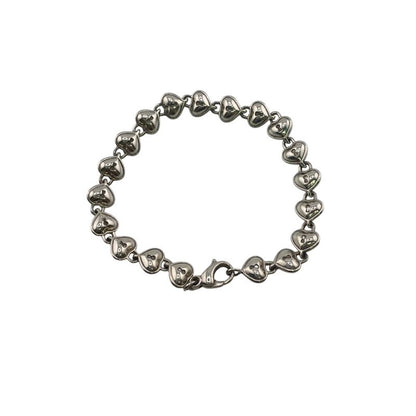 Tiffany & Cotiffany & Co Heart Lock Key Bracelet Branded Accessory Silver Ladies
