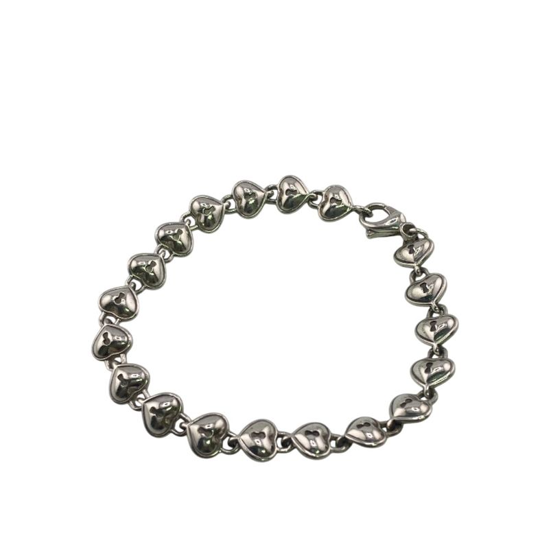 Tiffany & Cotiffany & Co Heart Lock Key Bracelet Branded Accessory Silver Ladies
