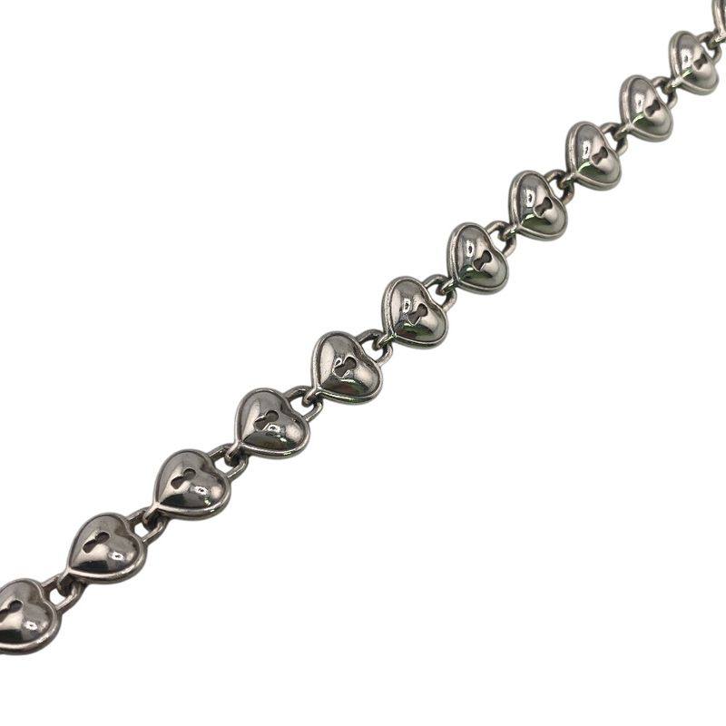 Tiffany & Cotiffany & Co Heart Lock Key Bracelet Branded Accessory Silver Ladies