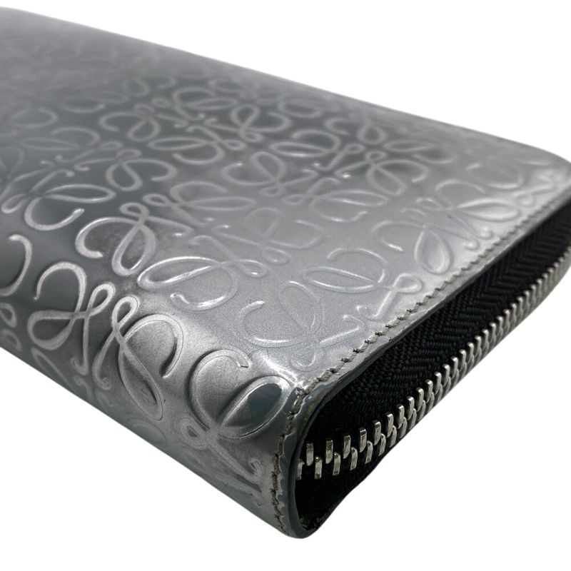 Loewe Long Wallet Silver Ladies