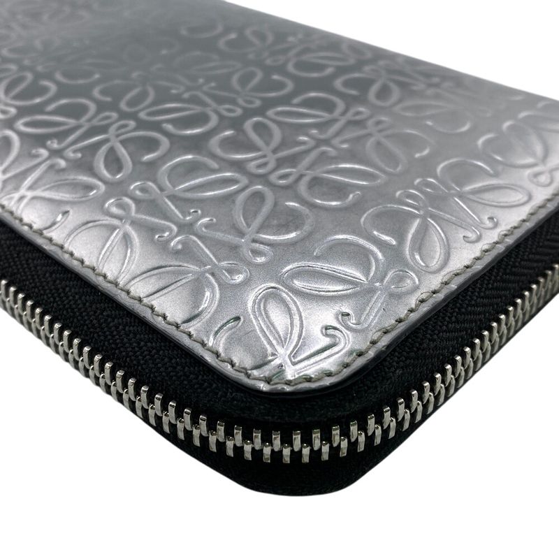 Loewe Long Wallet Silver Ladies