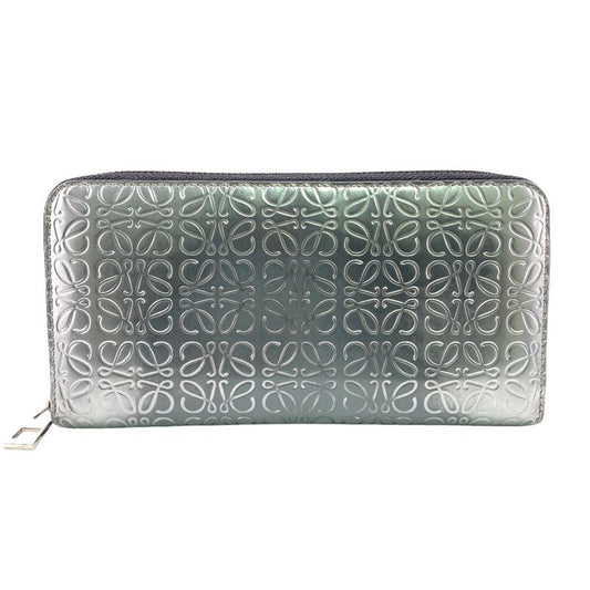 Loewe Long Wallet Silver Ladies